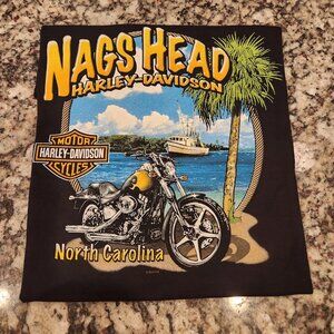 Harley Davidson 2013 North Carolina Black Nags Head OBX Short Sleeve Size L NWT